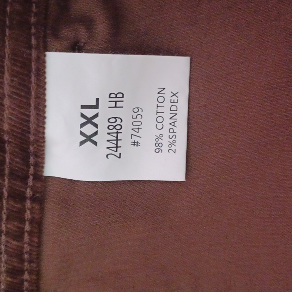 Flamingals Brown Corduroy High Rise Straight/Wide Leg Pants Made For Curves New - Picture 13 of 15
